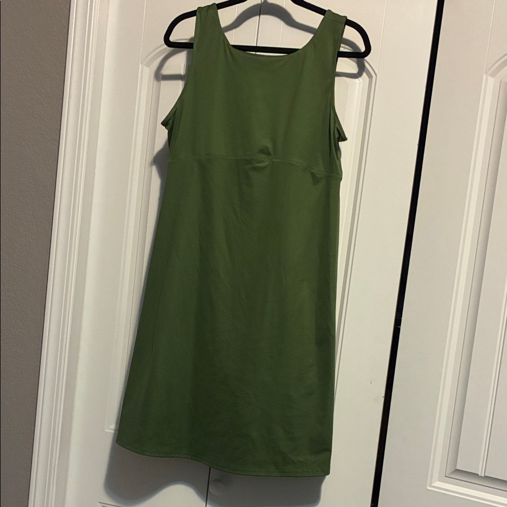 Columbia Green Mini Dress with hidden shorts and pockets